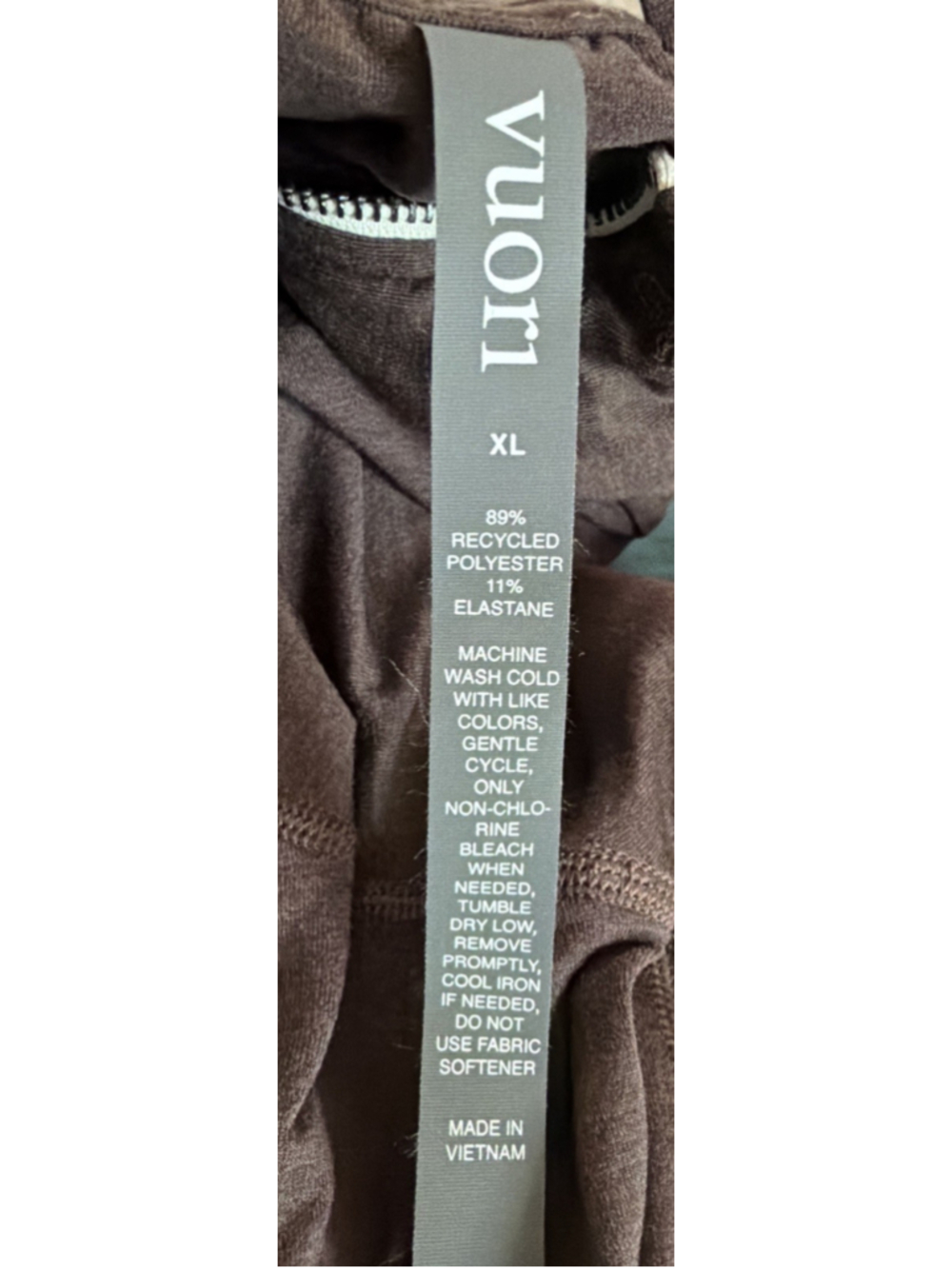 VUORI HALO MODERN FULL ZIP JAVA HEATHER COLOR SIZE XL - Picture 5 of 5